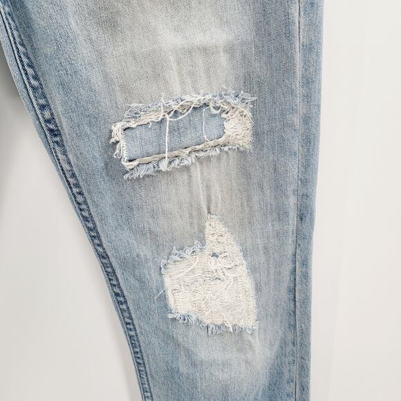 RSQ Jeans Light Blue Washed Seattle Skinny Tapered Jeans 5-Pockets Men's 34x30 - Picture 3 of 12